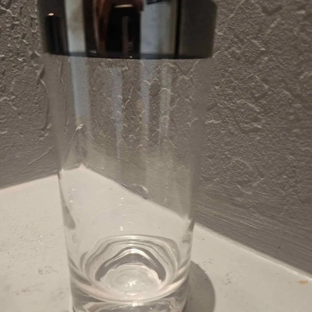 Dorothy Thorp High Ball Silver Band Glasses Set of 2 5.5